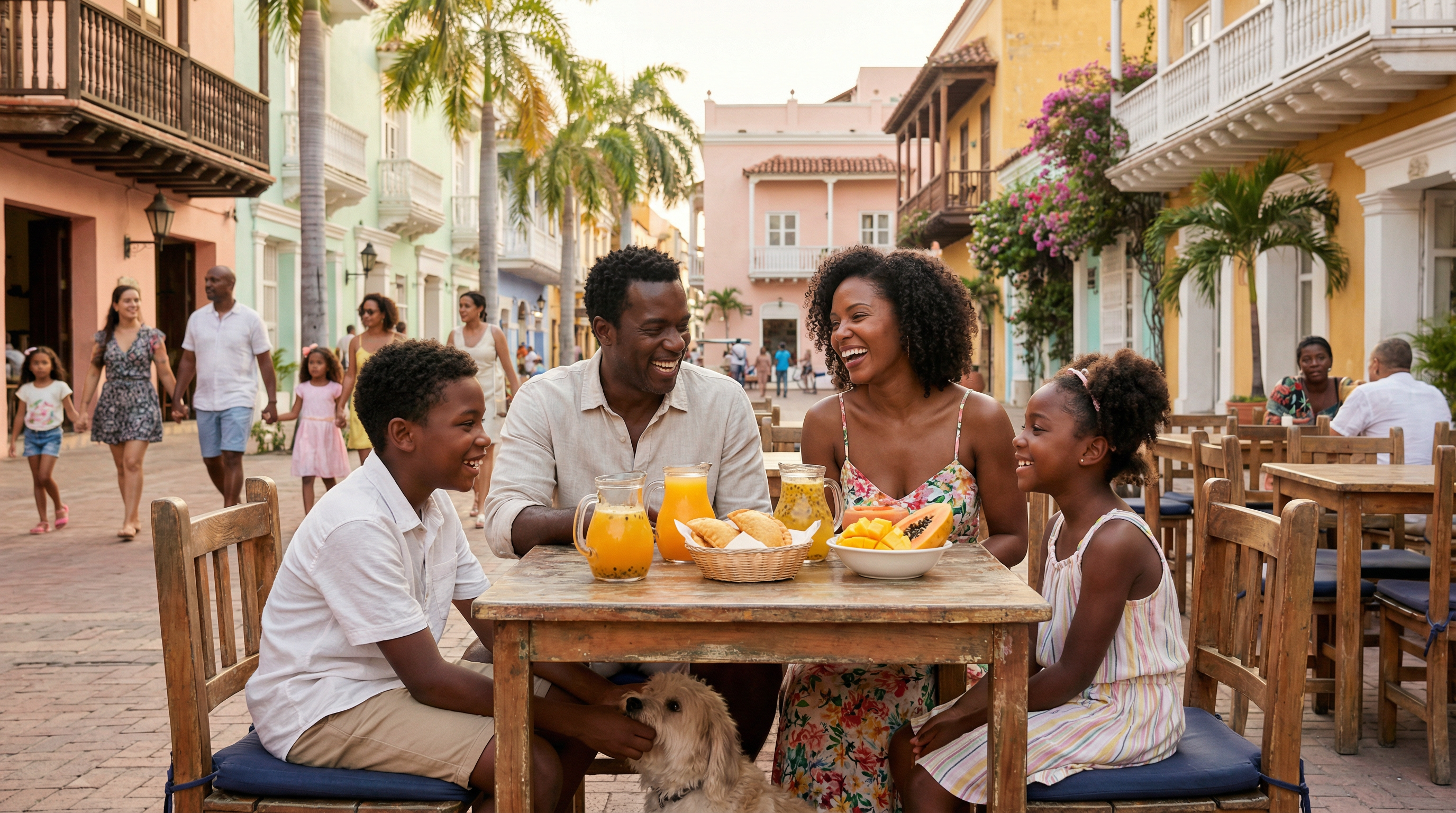 Caribbean family enjoying their new life in Latin America